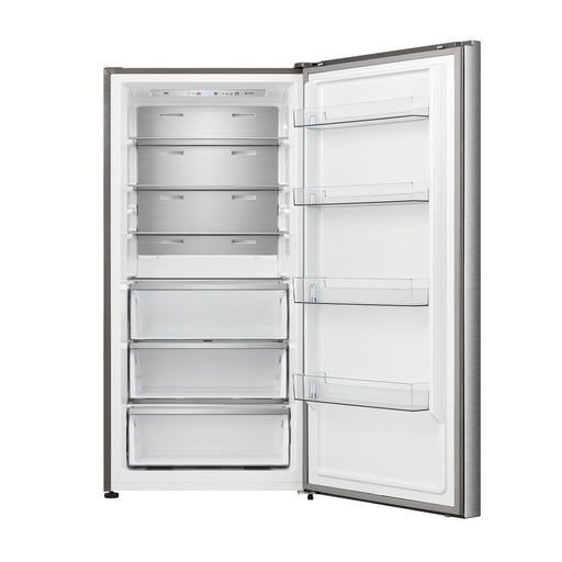 FORNO Maderno 28" Right Swing Convertible Freestanding Refrigerator/Freezer in Stainless Steel 13.6 cu.ft.