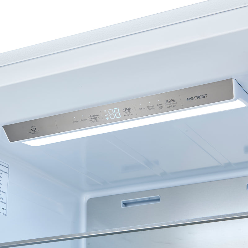 Forno Maderno 60" Freestanding Convertible Refrigerator/Freezer in White, 27.2 cu.ft., Dual Inverter Compressors, with Antique Brass Handles, FFFFD1722-60SG-WHT