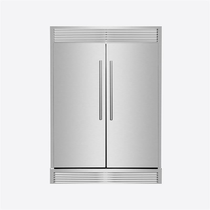 Forno Maderno 60" Freestanding Dual-Zone Refrigerator/Freezer in Stainless Steel, 27.2 cu.ft. Capacity with Modern Grille Trim, FFFFD1722-60SG