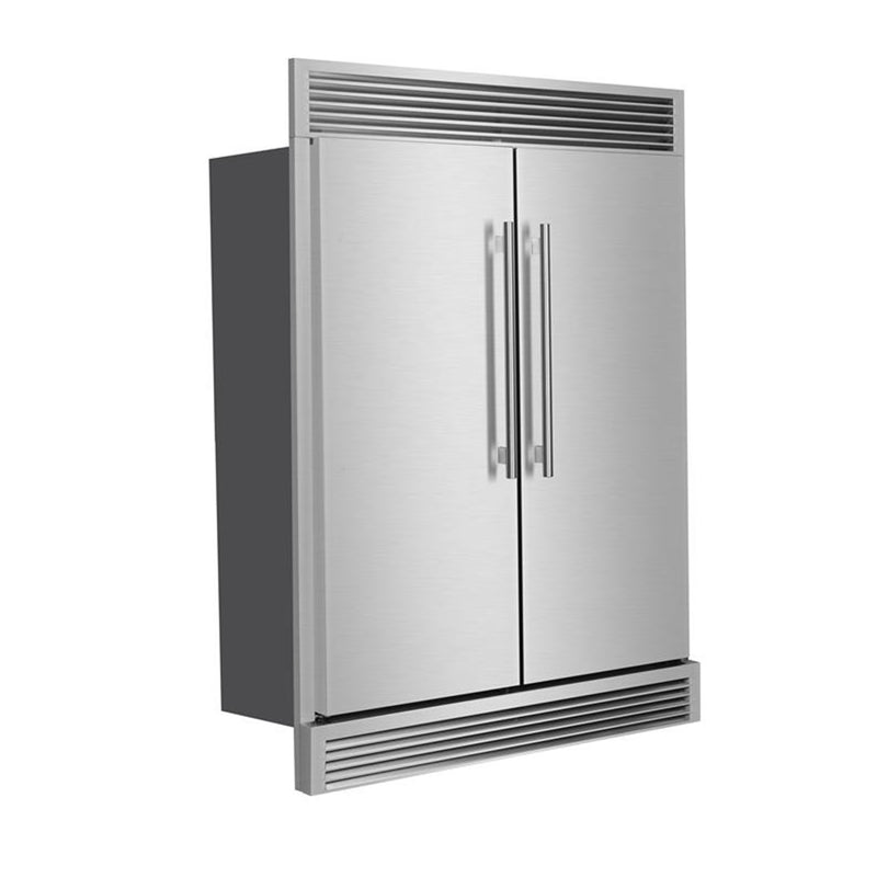 Forno Maderno 60" Freestanding Dual-Zone Refrigerator/Freezer in Stainless Steel, 27.2 cu.ft. Capacity with Modern Grille Trim, FFFFD1722-60SG