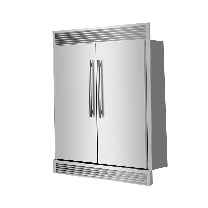 Forno Maderno 60" Freestanding Dual-Zone Refrigerator/Freezer in Stainless Steel, 27.2 cu.ft. Capacity with Modern Grille Trim, FFFFD1722-60SG