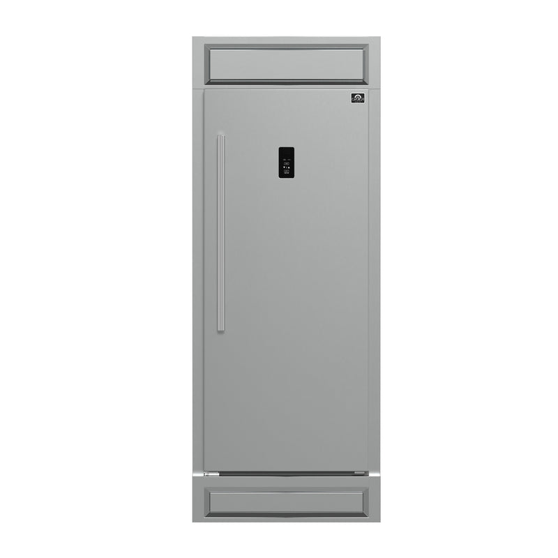 Forno Fortezza 32" Right-Swing Convertible Refrigerator/Freezer with Digital Controls with Modern Trim Kit, Energy Star Certified, FFFFD1738-32RMG