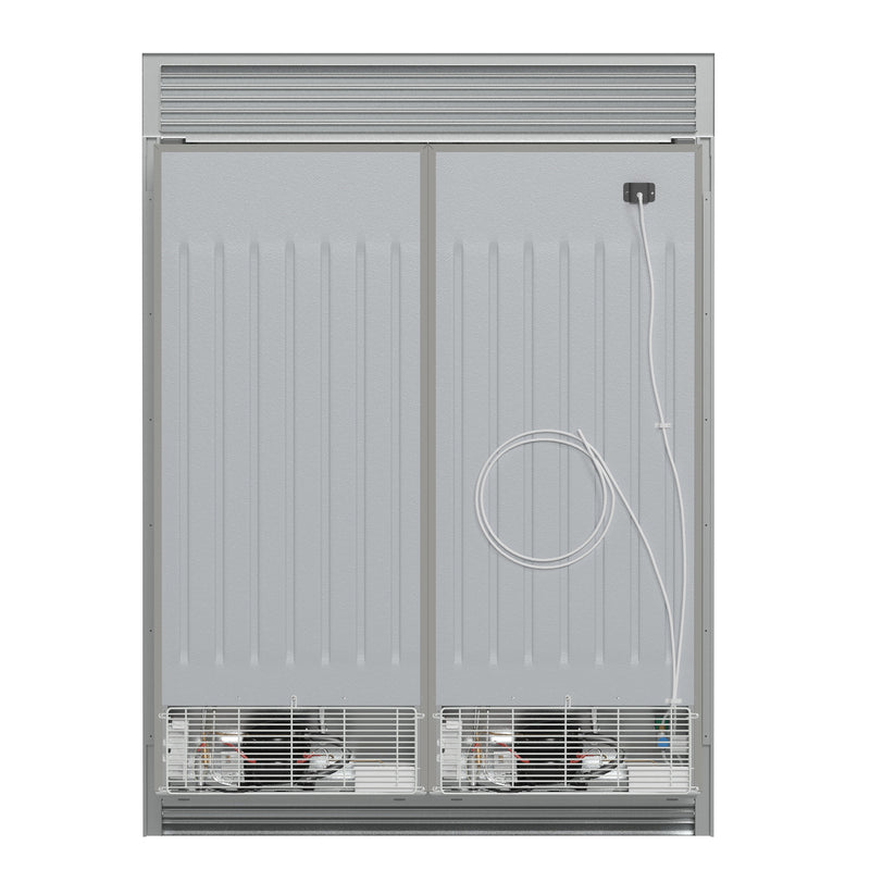 Forno Fortezza 60" Freestanding Convertible Refrigerator/Freezer in Stainless Steel with Grille Trim, Automatic Ice Maker, FFFFD1738-60SG