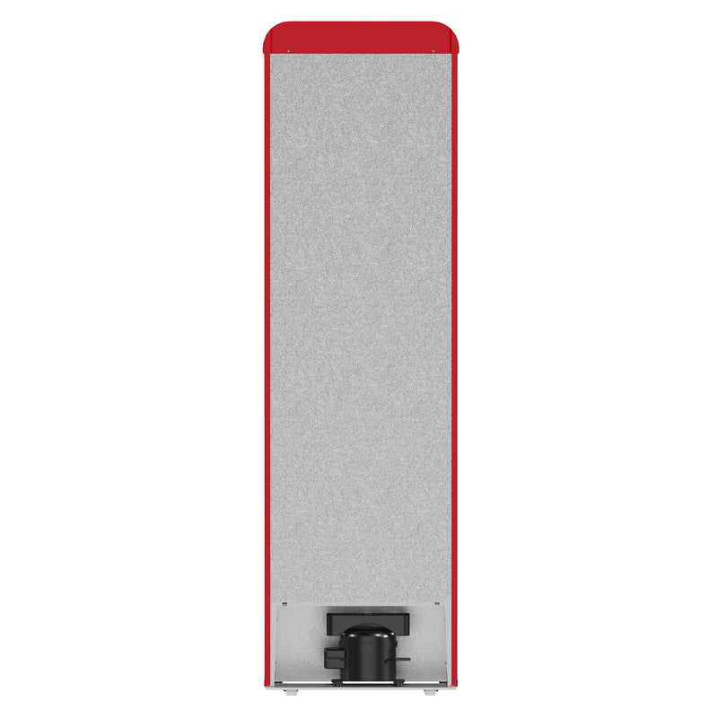 Forno Storico 22-Inch Retro bottom freezer Fridge in Red, 9 cu.ft, silver handle