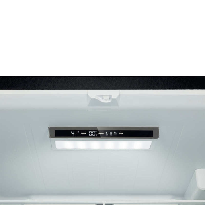 Forno Rivello 36" Freestanding French Door Refrigerator in Black with Internal Water Dispenser with Stainless Steel Handles, FFFFD1783-36BLK