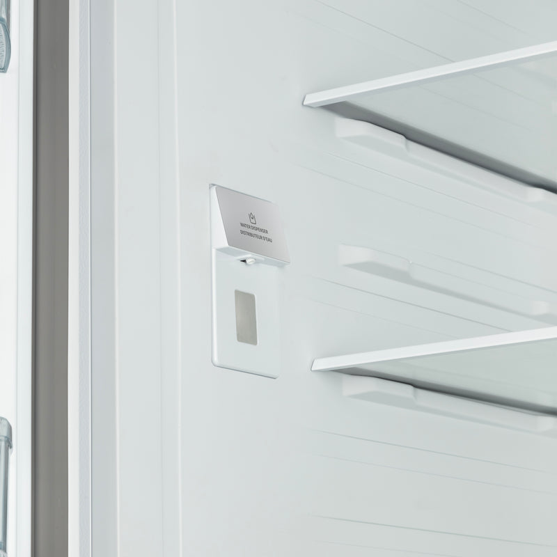 Forno Rivello 36" Freestanding French Door Refrigerator in White with Internal Water Dispenser, with Stainless Steel Handles, FFFFD1783-36WHT