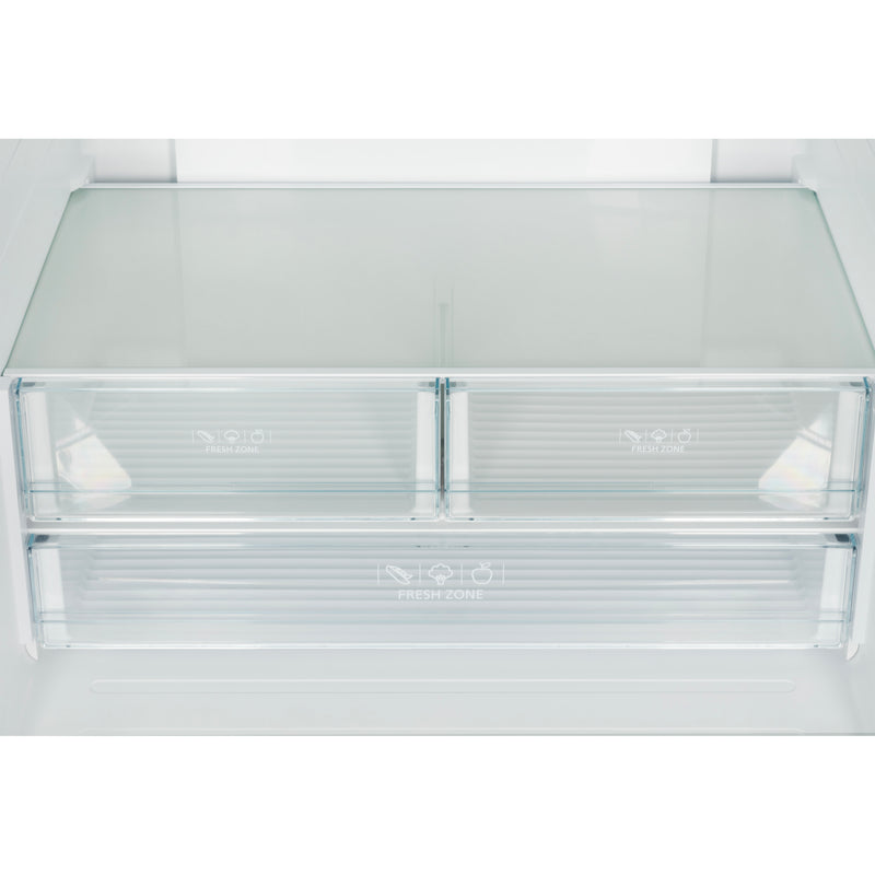 Forno Rivello 36" Freestanding French Door Refrigerator in White with Internal Water Dispenser, with Stainless Steel Handles, FFFFD1783-36WHT