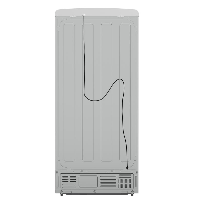 Forno Luigi 33" 18 cu.ft. Freestanding French Door Refrigerator in White with Antique Brass Handles, FFFFD1791-33WHT