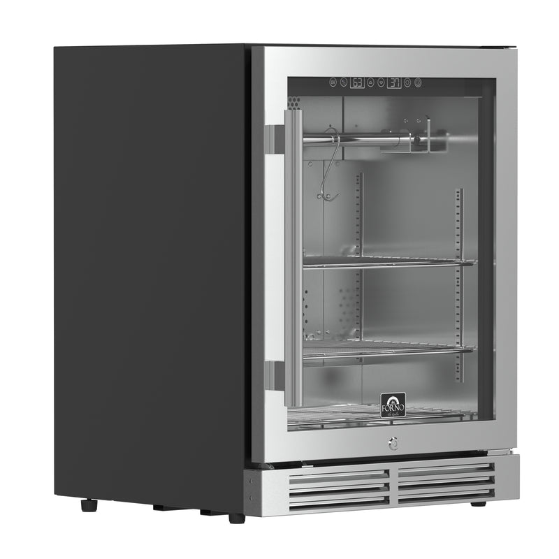 Forno Asciutto 24" Dry Aging Cabinet in Stainless Steel, 4.41 cu.ft., UVC Sterilization, Dual Evaporators, FFSDA6840-24
