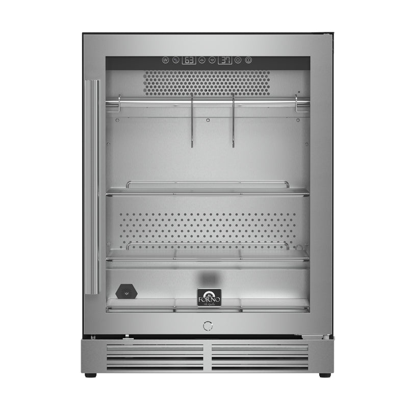 Forno Asciutto 24" Dry Aging Cabinet in Stainless Steel, 4.41 cu.ft., UVC Sterilization, Dual Evaporators, FFSDA6840-24