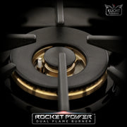 Kucht Professional 36" 5.2 cu ft. Propane Gas Range with Black Door and Silver Knobs, KNG361/LP-K