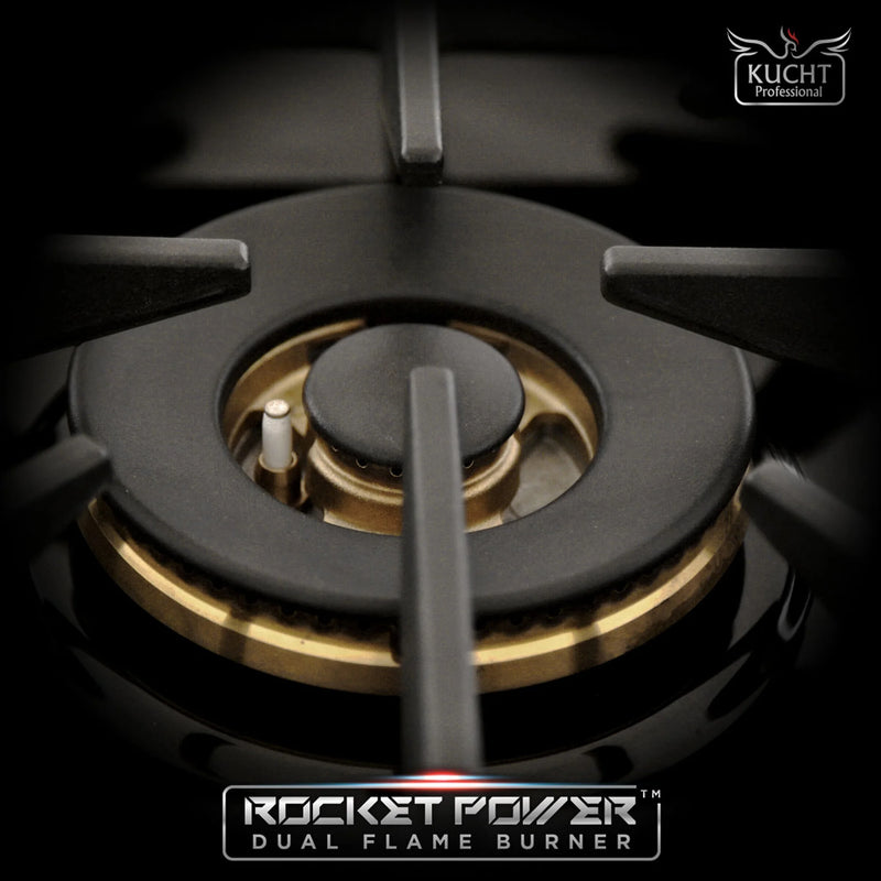 Kucht Professional 36" 5.2 cu ft. Propane Gas Range with Black Door and Silver Knobs, KNG361/LP-K