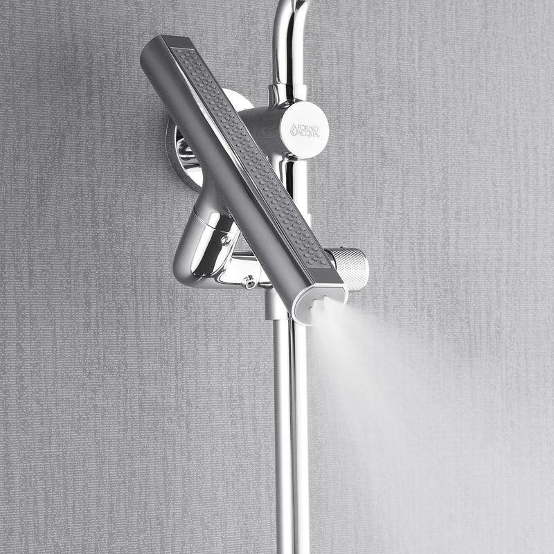 Forno Acqua Shower Column with 9" Rain Shower Head, 5-Function Handheld, 3-Function AcquaFALL Body Jet, SCW1CP-S8