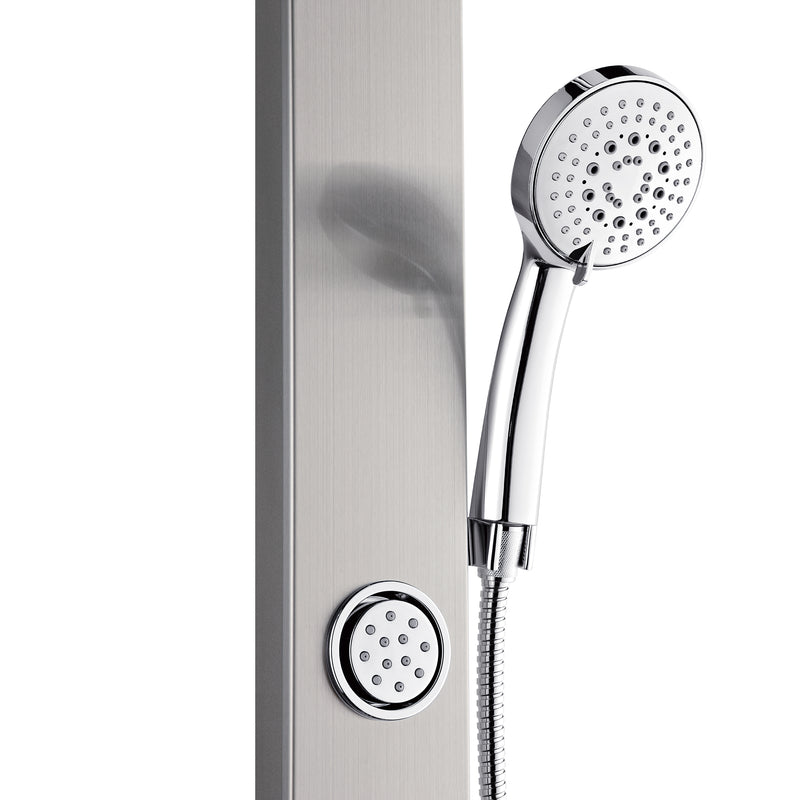 Forno Acqua Stainless Steel Shower Panel with 9" Rain Shower Head, 5-Function Handheld, 3 Body Jets, SL31BC-2