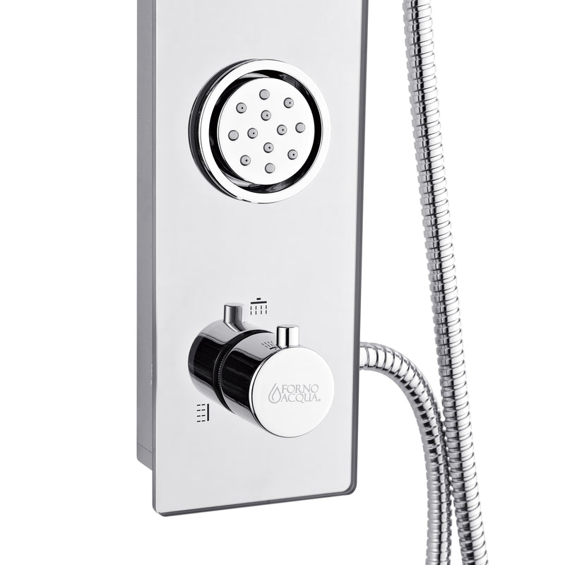 Forno Acqua 9" Shower Panel System with SensoTEMP Technology, 5-Function Handheld, 3 Body Jets, SL31MC-L8