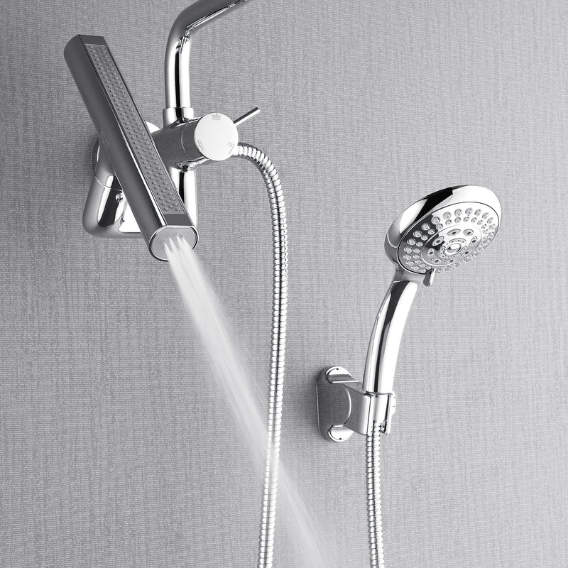 Forno Acqua Shower System with 6-Function 8" Rain Shower Head, 5-Function Handheld, 3-Function AcquaFALL Body Jet, Polished Chrome, SMW2CP-C8