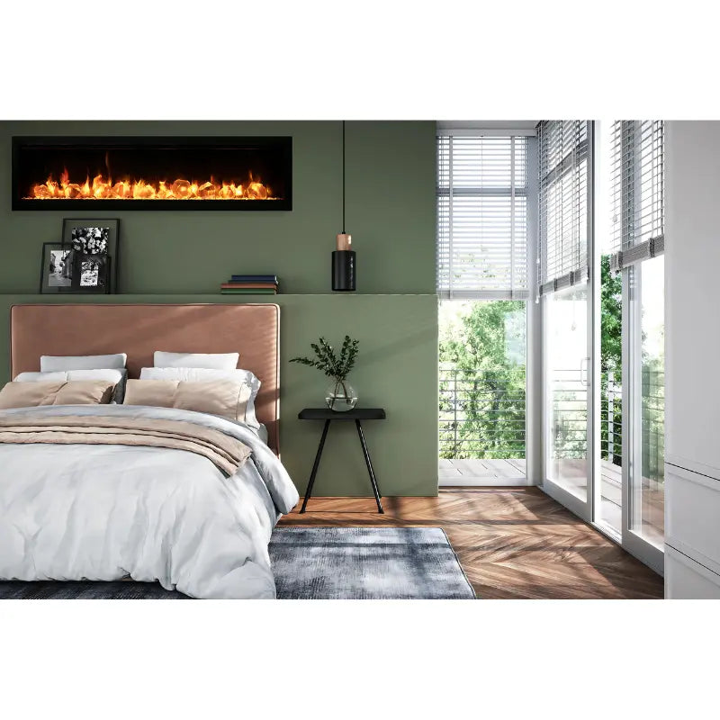 Amantii Symmetry Lumina 42'' Wall Mount / Recessed Smart Indoor/Outdoor Electric Fireplace