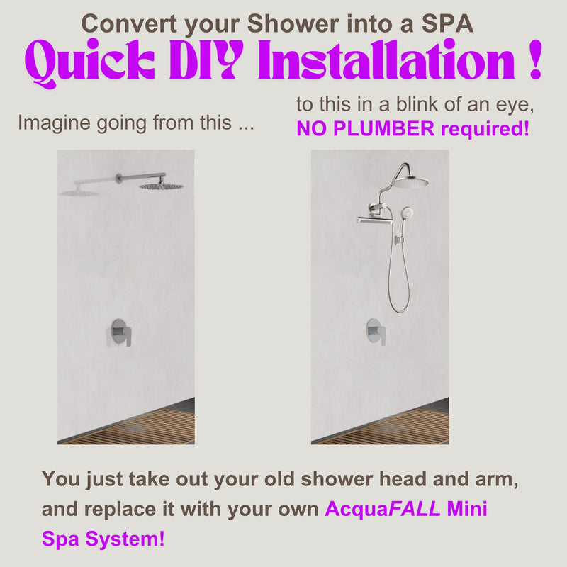 Forno Acqua Shower System in Brushed Nickel, 9" Rain Shower Head, 5-Function Handheld, 3-Function Body Jet, SMW1BN-C8