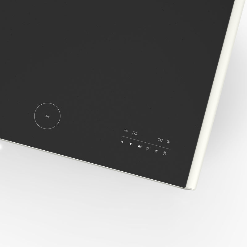 Forno Evoluto Tavolo 51" Smart Coffee Table in White, Dual Refrigerator Drawers, Bluetooth 5.0 Audio, Wireless Charging, FCTFR7006-51WHT