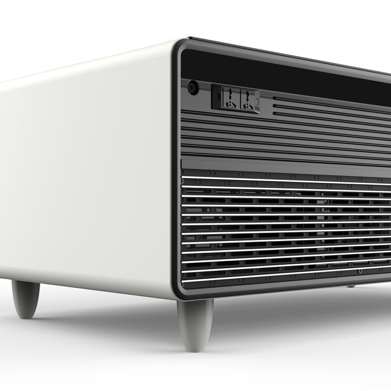 Forno Evoluto Tavolo 51" Smart Coffee Table in White, Dual Refrigerator Drawers, Bluetooth 5.0 Audio, Wireless Charging, FCTFR7006-51WHT