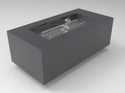 HPC Fire Inspired Assembled Metal Fire Pit Enclosures Tejas Match Lit LP Gas with sleek black metal housing and match-lit ignition system.