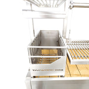 Tagwood BBQ Freestanding Argentine Santa Maria Grill BBQ03SS with 304 stainless steel, brasero firebox, and adjustable grates