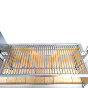 Tagwood BBQ Built-In Santa Maria Argentine wood fire grill with 304 stainless steel, adjustable grates, 714 sq. in. cooking space.