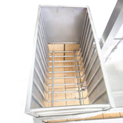 Tagwood BBQ Built-In Santa Maria Argentine Wood Fire & Charcoal Grill with stainless steel gaucho-style brasero firebox and adjustable grates.