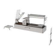 Tagwood BBQ Built-In Santa Maria Argentine Wood Fire & Charcoal Grill with stainless steel, adjustable grates, and gaucho-style brasero firebox.