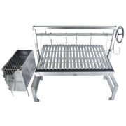 Tagwood BBQ Insert Style Argentine Santa Maria Grill with 304 stainless steel, height-adjustable grates, and gaucho-style brasero firebox.