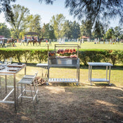 Tagwood BBQ Working Table - BBQ10SS stainless steel portable prep table with sturdy design perfect for outdoor grilling setups.