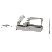 Tagwood BBQ XL Built-In Santa Maria Argentine Wood Fire & Charcoal Gaucho Grill with stainless steel, height-adjustable grates, and gaucho firebox.