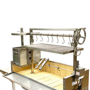 Tagwood BBQ Stainless Steel Rotisserie Kit BBQ50SS with 40" premium 304 stainless steel frame, motor, forks, and clamps for even cooking.