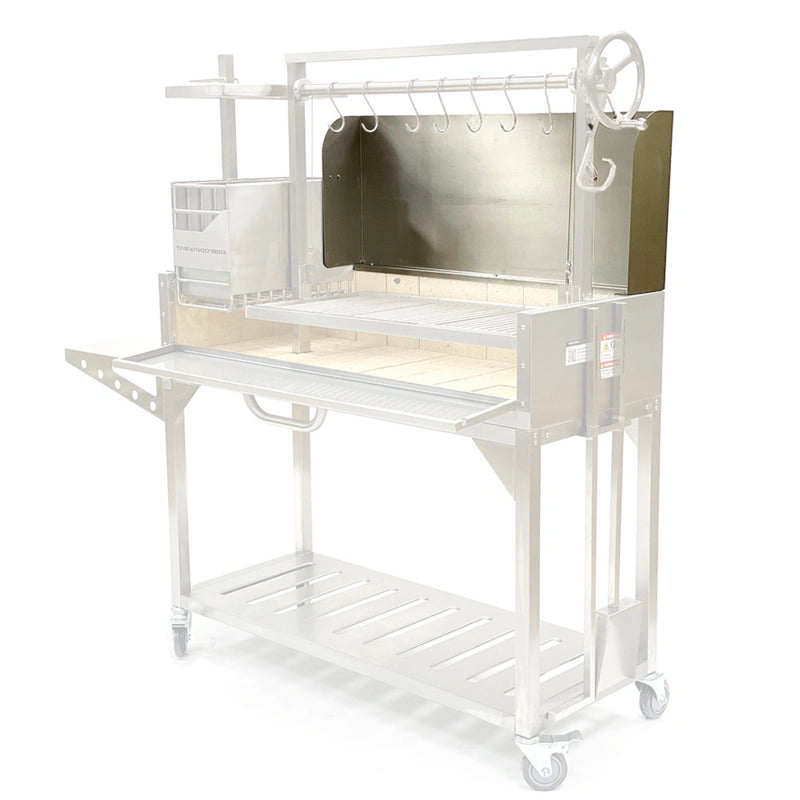 Tagwood BBQ Stainless Steel Wind Guard BBQ51SS with rust-resistant 304 stainless steel, 35" wide, wind protection, and heat-resistant design.