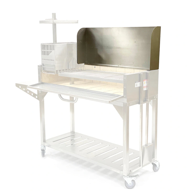 Tagwood BBQ Stainless Steel Wind Guard BBQ51SS with 35-inch wide rust-resistant 304 stainless steel shield for wind protection.