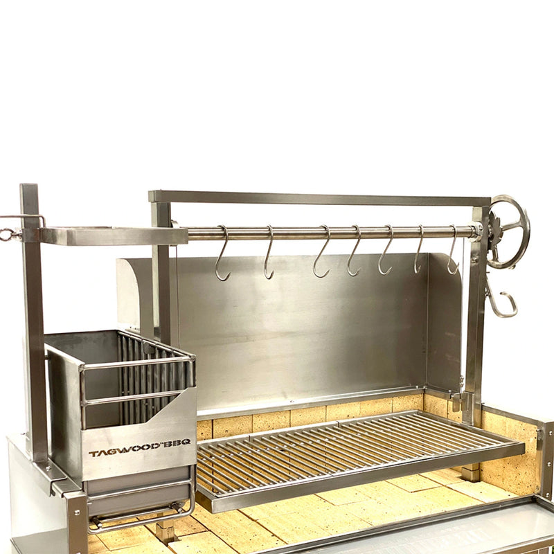 Tagwood BBQ Stainless Steel Wind Guard BBQ51SS with 35" width, 17" height, rust-resistant 304 stainless steel for wind protection.