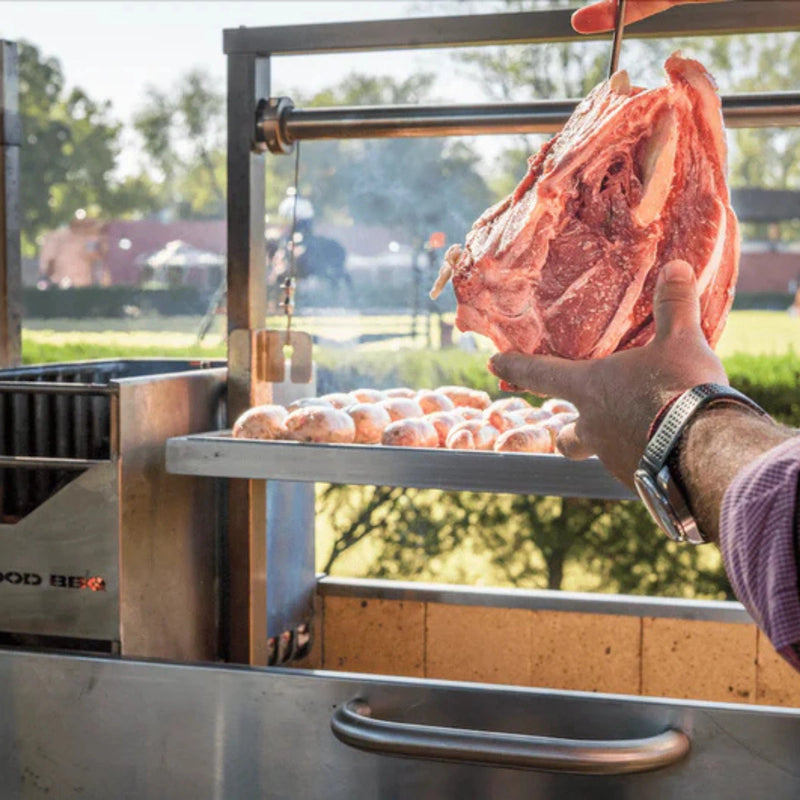 Tagwood BBQ S shape meat hooks set of 7 made of premium 304 stainless steel for durable, heat-resistant grilling.