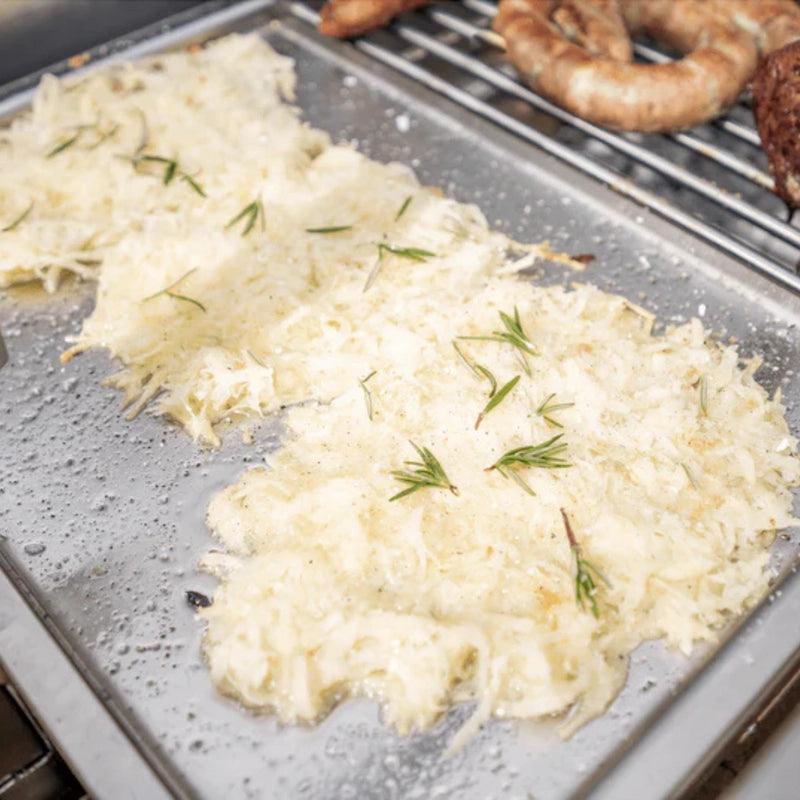 Tagwood BBQ Interchangeable Griddle for BBQ03SS/05SS in stainless steel with even heat and easy-clean surface cooking hash browns.