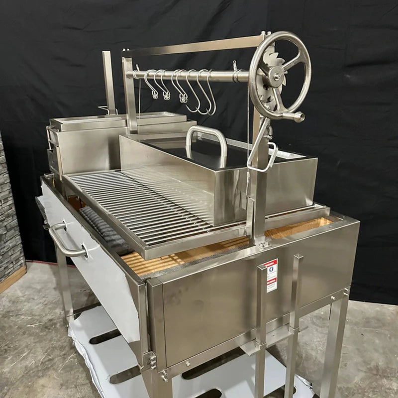 Tagwood BBQ Large Top Lid - BBQ59SS stainless steel lid for Santa Maria grills, 30" wide, enhances heat retention and roasting.