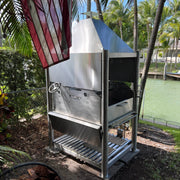 Tagwood BBQ Stainless Steel Wind Guard - BBQ62SS in rust-resistant 304 steel with a tall shield design for wind protection on grills.