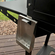 Tagwood BBQ Cap Catcher - BBQ70SS stainless steel bottle cap collector attached to grill side panel for clean BBQ areas