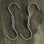 Tagwood BBQ Extended S shape meat hook BBQ75SS made of durable stainless steel with heavy-duty, rust-resistant, heat-resistant design for grilling.