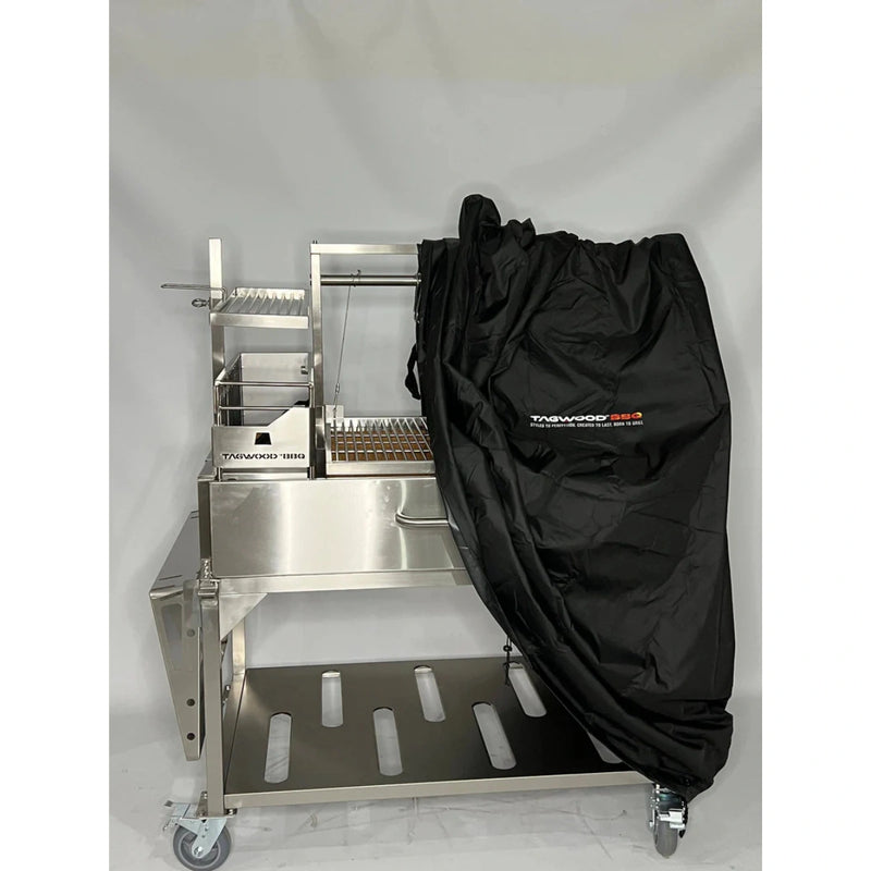 Tagwood BBQ BBQ23SS Cover - BBQ86SS black water-resistant grill cover with drawstring, custom fit for Tagwood BBQ23SS model.