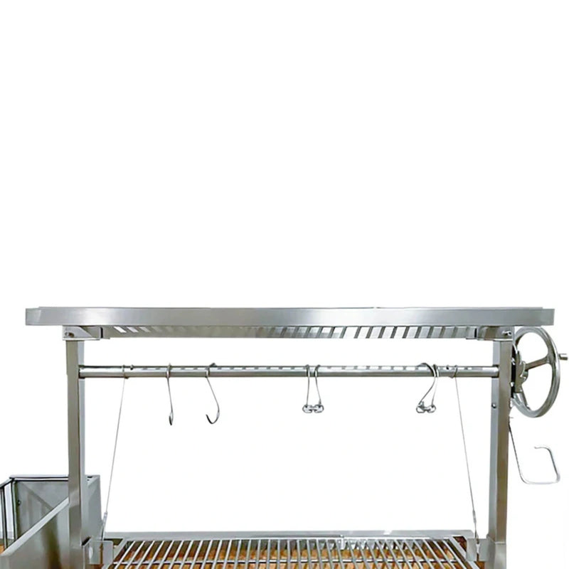 Tagwood BBQ Round Warming Roof Grill BBQ92SS in stainless steel with hooks and crank, fits BBQ03SS/BBQ05SS grills.