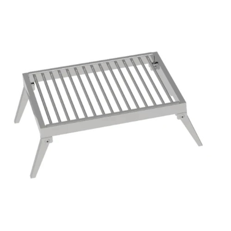 Tagwood BBQ Small Fixed Grill - BBQ93SS in stainless steel with compact fixed legs, designed for versatile grilling on BBQ26SS.