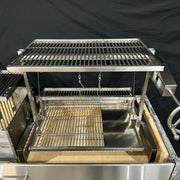 Tagwood BBQ Round Warming Roof Grill BBQ98SS in stainless steel with sturdy grates, designed for BBQ09SS to keep food warm while grilling.
