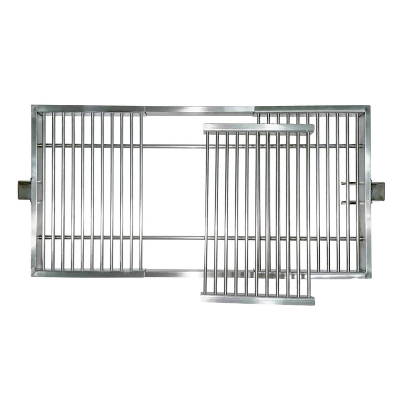 Tagwood BBQ Round Warming Roof Grill BBQ99SS in stainless steel, 37" wide, designed for BBQ23SS and BBQ25SS grills.