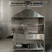 Tagwood BBQ Attachment Built-in Smoke Hood ASH28 in stainless steel with 49" L x 29.7" D size, designed for smoke and heat management.