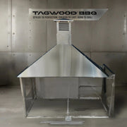 Tagwood BBQ Attachment Built-in Smoke Hood - ASH28 stainless steel 49" L canopy with vent for grill smoke control and outdoor use.