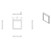 Tagwood BBQ Connection flange for Smoke Hood made of 304 stainless steel, square shape with mounting holes, multiple thickness options.